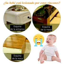 Lumbor37 Protectores Esquinas Protector Anticolisión de Rincón de Mesa Protector (12 Piezas de Espuma anticolisión de Alta Elasticidad + 8 Piezas de anticolisión Transparente)