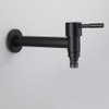 G1/2in Black Stainless Steel Washing Machine Faucet Single Cold Sink