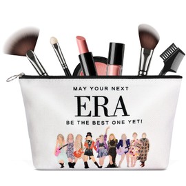 AYBUY Women's Cosmetic Bag, Makeup Bag for Music Lovers, Portable Cosmetic Bag, Cosmetic Bag with Zip, Suitable for Music Lovers, Singers and Musicians (A)