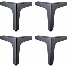 Metal Furniture Legs,Autuwintor Furniture Legs 5 Inch,Cabinet Feet Black,Modern Furniture Sofa Legs,Dining Table Legs,with Mounting Screws,Set of 4