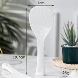 2 PCS Rice Spoon, 19.7x7cm Non-Stick Rice Paddle Vertical Standing Rice Spoon Rice Mixing Spatula Rice Scooper Plastic Rice Spoon Paddle with Hanging Hole for Rice,Rice Paddle,Rice Spoon