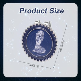 lasuroa Stylish Constellation-Themed Golf Ball Marker & Magnetic Hat Clip Set, Durable Iron Ball Marker with Hat Clip Blue Golf Accessories for Men Hats Gloves(Virgo)