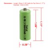 Kastar 2x NiMH 1.2V 2/3AAA Rechargeable Batteries 400mAh Button Top