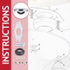 SPARES2GO Universal Toilet Cistern Close Coupling Fixing Kit Flat Metal