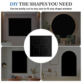 Blinds & Shades Curtains for Bedroom, for Indoor Windows, Cortinas Para Cuarto Bloqueador De Luz, Blackout Window Cover & Film, Black Out Shade for Window, Portable, Travel, DIY, Tabs for Baby Nursery