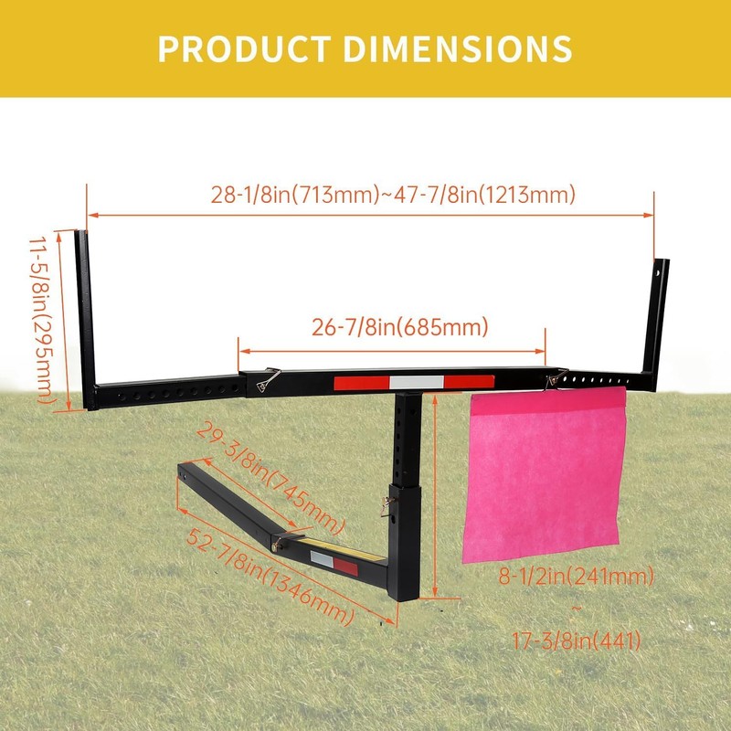 Adjustable Steel Pick Up Truck Bed Hitch Extender Extension Rack