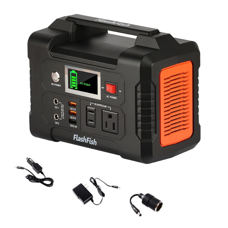 FlashFish Portable Power Station 200W 151Wh With AC Outlet/DC Port/USB