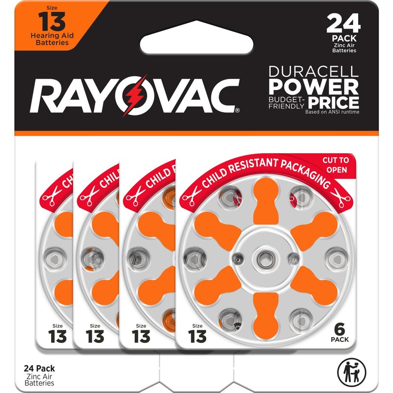 Rayovac Size 13 Hearing Aid Batteries (24 Pack)