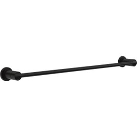 Delta Nicoli (1-Pack) 18'' w/ 6" Extender Towel Rack for Bathroom Matte Black Extendable 18-24" Towel Bar for Bathroom Wall Towel Holder Rod Wall Mounted NIC18-MB