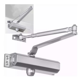 BALU Cierra Puertas Hidráulico Aluminio Plateada De 45-85kg