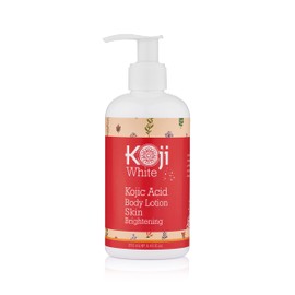 Koji White Kojic Acid Skin Brightening Body Lotion - Daily Moisturizer & Glowing Skin, Dark Spots, Boost Hydrating, Sun Damage Skin, Uneven Skin Tone, Paraben-Free, Vegan, 8.45 Fl Oz Bottle