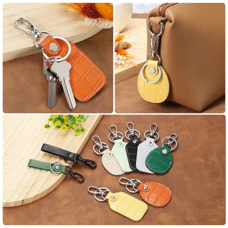 [PATIKIL] 2pcs Leather Key Fob Key Cover RFID Key Fob