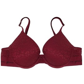 Pink Wear Everywhere Push Up Bra All Lace Color Maroon Size 34D New