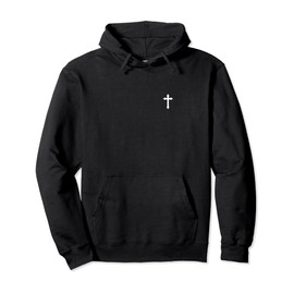 Christian Christ Cross Left Chest Pullover Hoodie