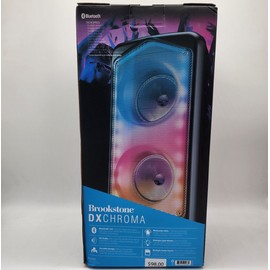 Brookstone DXChroma Wireless Multicolored Led Bluetooth Portable Speaker New