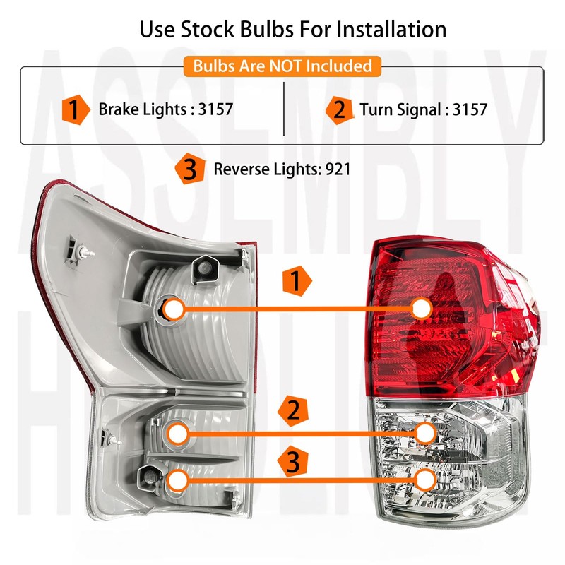 Taillight Assembly for 2007 2008 2009 2010 2011 2012 2013