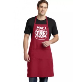 Mister Snarky May I Suggest the Sausage Apron - Great Gift - Commercial Grade