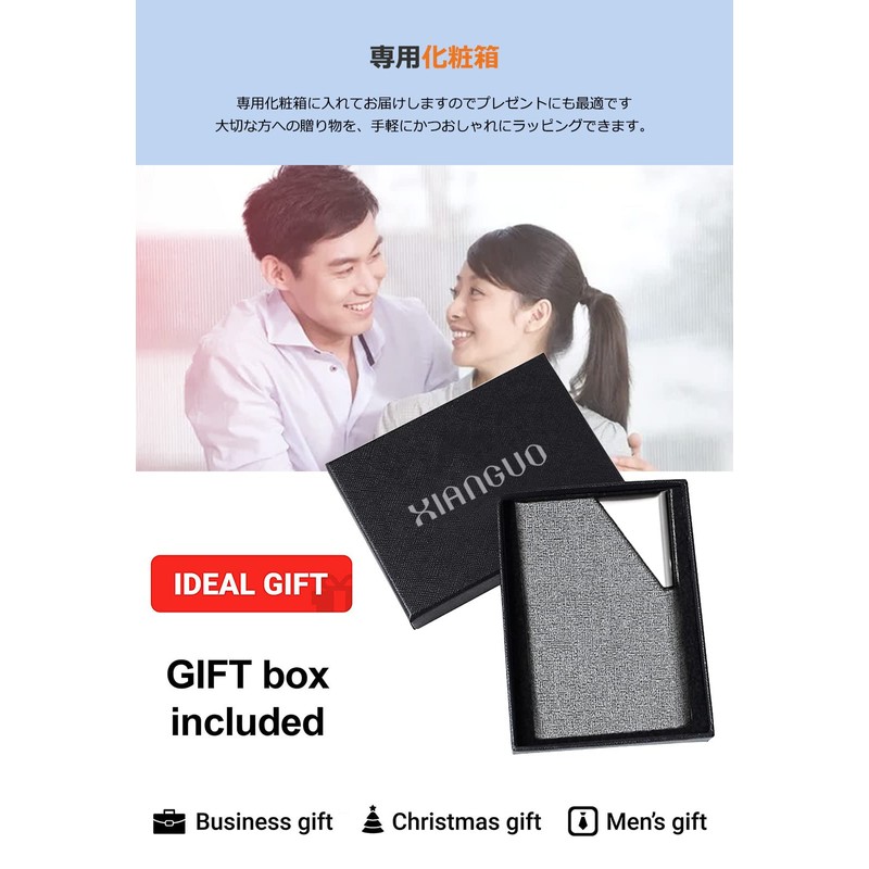 XIANGUO Business Name Card Holder, Unisex, Stainless Steel, Non-Breakable, 25