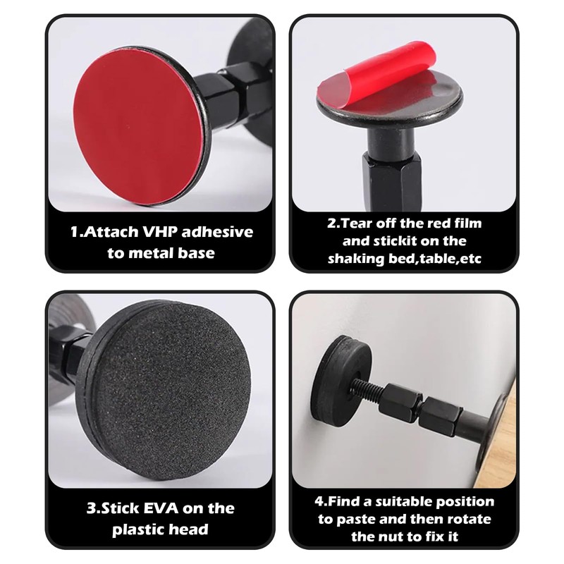 Dewocke Pack of 4 Thickened Anti-Shake Spacers 30-110 mm, Adjustable