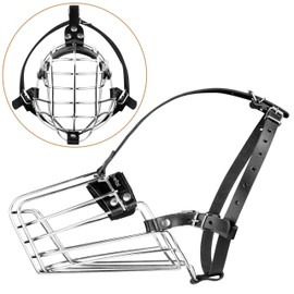 CleverTail German Shepherd Muzzle for Large Sized Dog – Metal Dog Muzzle for German Shepherd – Steel Basket Muzzle for Large Dog – Wire Cage Muzzle for Medium and Large Dogs Husky, Belgian Malinois