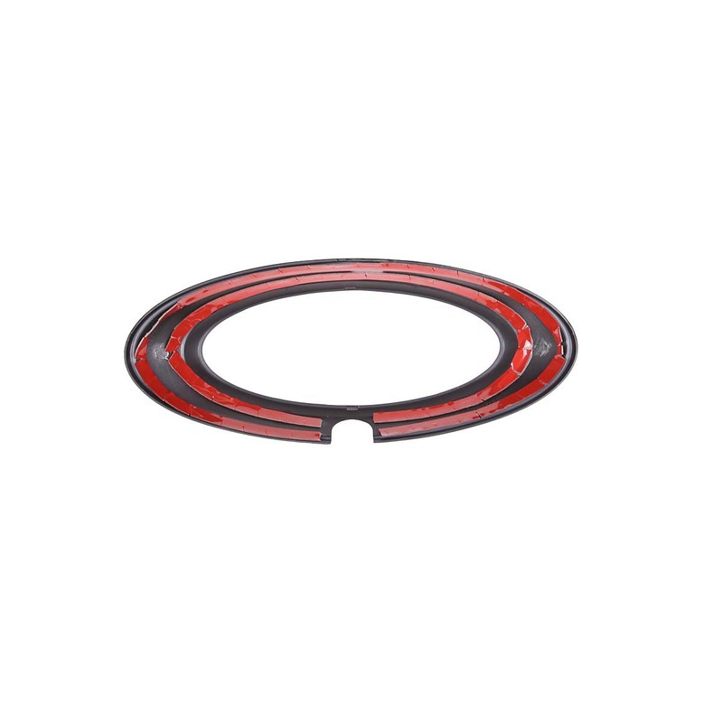 DIYUCAR ABS Plastic Matte Black Car Rear Badge Ring Logo