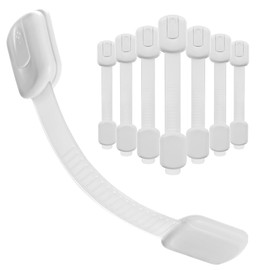 Starkitchen 8 Pack Child Safety Cabinet Locks, Child Proof Baby Proof Cabinet Locks, Adhesive Cabinet Drawer Door Latches for Furniture Cupboard Appliances Fridge Kitchen Ovens Toilet Seats