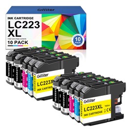 Glliter LC223XL Printer Cartridges LC223 for Brother LC223 for Brother MFC J5320DW Cartridges Compatible with Brother MFC J4620DW J480DW J4420DW J5625DW J880DW for Brother DCP J4120DW Cartridges (Pack