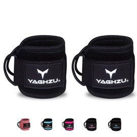 YAGHZU Ankle Straps - Padded Ankle Cable Attachments for Gym, Adjustable Gym Ankle Straps for Cable Machines Women, Premium Gym Accessories for Women for Kickbacks, Glutes and Lower Body Exercises