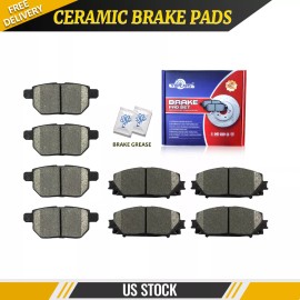 YXPCARS Front & Rear Ceramic Brake Pad For 2010-2022 Toyota Prius 2011-2016 Lexus CT200h