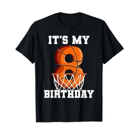8th Birthday Basketball T-Shirt