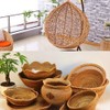 MBLUE 500g PE Rattan Flat Synthetic Rattan Fabric Plastic Knitted