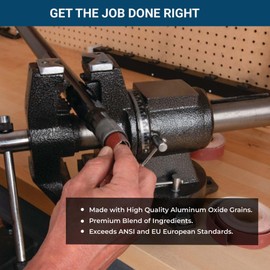 Benchmark Abrasives 1” X 150’ Shop Roll Emery Cloth Sandpaper Roll, Aluminum Oxide Sand Paper for Wood Furniture, Metal Polishing, Sanding, Automotive, Plumbing, Finishing - 150 Grit