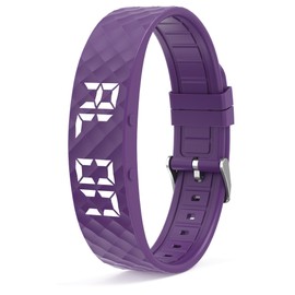 Activity Tracker Sleep Monitor Vibration Alarm Sport Pedometer Kids Men Women Bracelet Kids Digital Watch Boys IP68 Waterproof, lilac