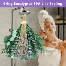 DTXMOH Shower Plant, 67 Stems Dried Eucalyptus and Lavender Bundle for Shower Hanging, Bathroom & Home Décor