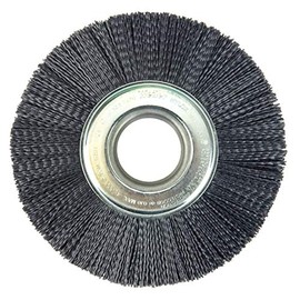 Weiler 86127 8" Burr-RX Crimped Filament Wheel Brush, .043/120CG Fill, 2" Arbor Hole, Made in The USA