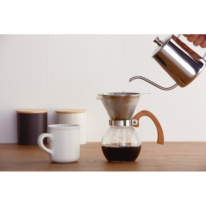 maebata Brew Coffee Brew Coffee Drip Pot (Silver) 630ml 51643