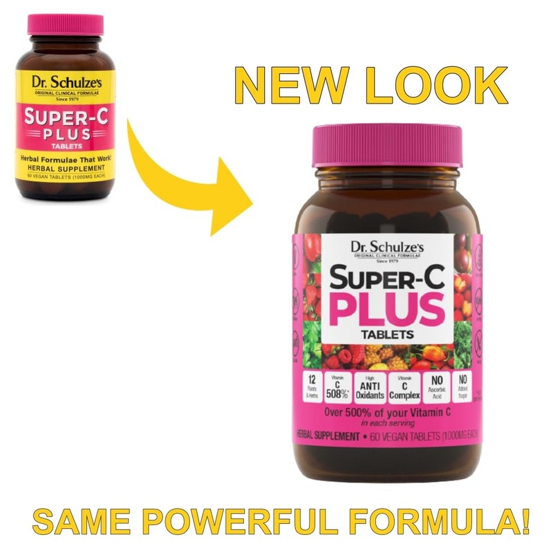 Dr. Schulze's Super-C Plus - Vitamin C Supplement for Immune