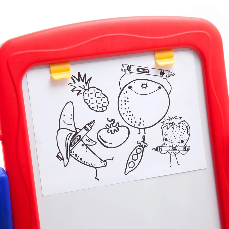 Crayola Qwikflip 2-Sided Kids Easel – 360° Rotating Magnetic Whiteboard