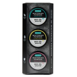 Dr. Oral 3D Whitening Powder, Mini 3-Piece Set, Mint, Citrus, Peach, 0.2 oz (5 g) x 3 Pieces, World's Only Bio 3D Apatite 40% Blend, Thoroughly Whitening Powder Toothpaste (0.9 oz (25 g), Eggshell