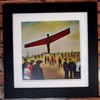 Greetingles Lowry-Style 12"/31cm Square Framed Print. Beautiful Black Ash Frame
