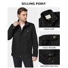 WenVen Men's Military Canvas Work Jackets and Coats (Black, XX-Large)