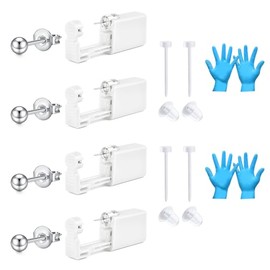 AceFun Helix Piercing Gun Kit, Gold Silver Ear Piercing Gun, Tragus Piercing Gun Kit with Stud Earrings, Safety Stainless Steel Threadless Cartilage Tragus Helix Monroe Earrings Jewellery, Stainless