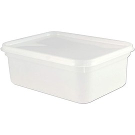 CateringBase Ltd Essential Food Safe 2 Litre Ice Cream Container Tub with lids/Plastic Food Storage Container with Lids (PACK of 5)