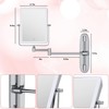 Wall Mounted Lighted Makeup Mirror, Rectangle Double Sided 1X/7X Magnifying