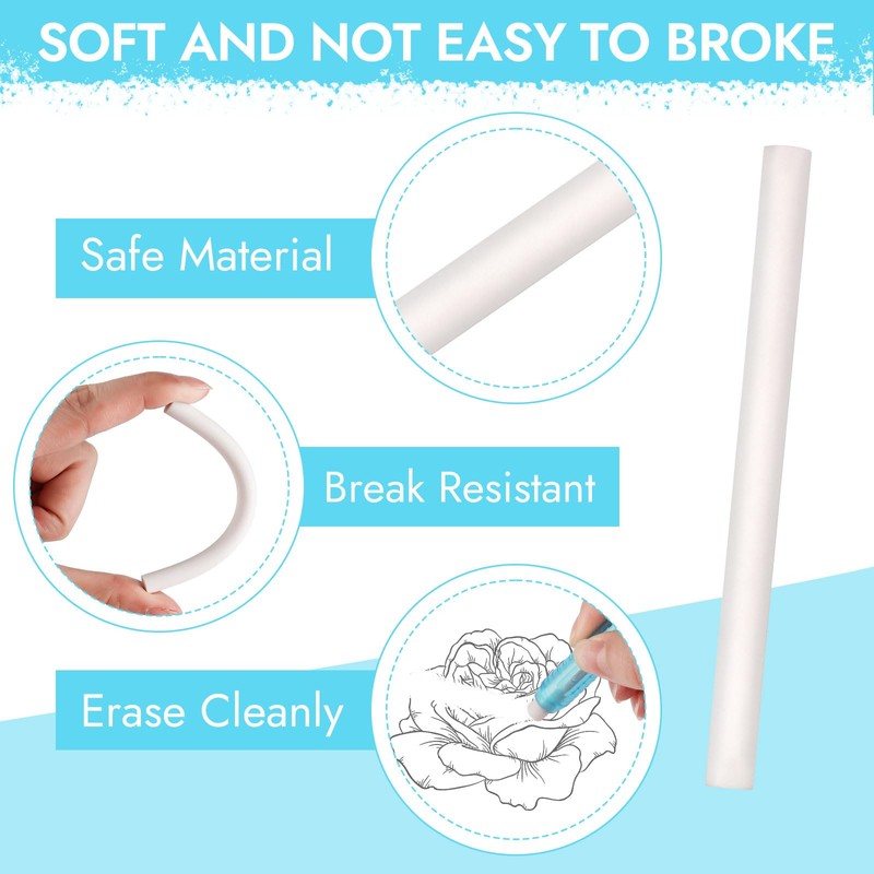 Pencil Style Eraser Pen Set, 3 Retractable Erasers + 9