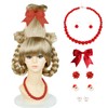Probeauty Long Blonde Braid Wig for Girls Kids, Christmas Child