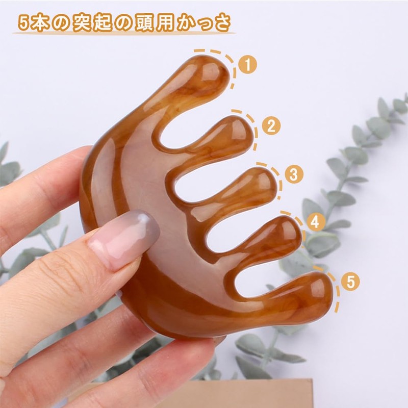 KALOLINNA カッサ 頭皮マッサージ ツボ押し フェイスマッサージャー 顔 首 頭皮 経絡マッサージ フェイスケ