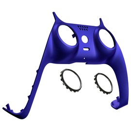 eXtremeRate Cobalt Blue Decorative Trim Shell Compatible with P S 5 Controller DIY Replacement Clip Shell, Custom Plates Cover Compatible with P S 5 Controller with Accent Rings
