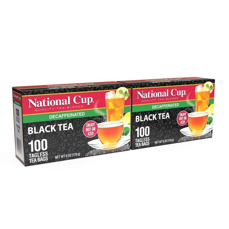 National Cup Decaf Tea Tagless Black Tea Blend, Tea Bags,