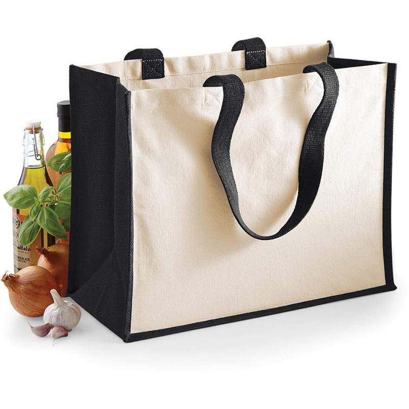 Westford Mill W422 Classic Jute Shopper - Eco-Friendly Reusable Tote